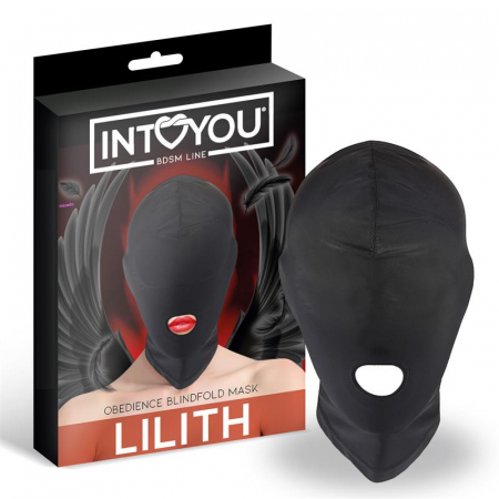 accesorii - cagulă INTOYOU BDSM LINE LILITH INCOGNITO, cu gaură pentru gură