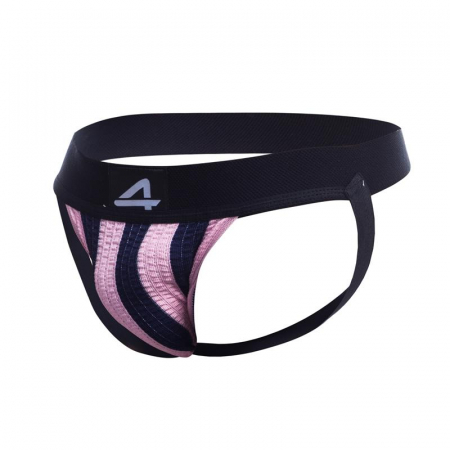 jockstrap CUT4MEN stripe-pink – roz și negru [2]