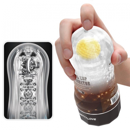 Masturbator Stellar Ball-Rolling Cup – galben [4]