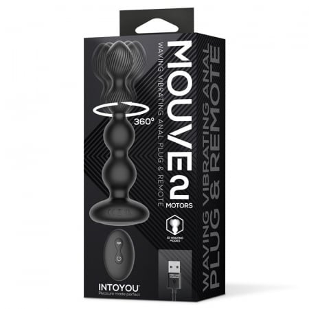 vibrator mouve butt plug cu oscilație și vibrație, cu Telecomandă și 2 Motoare [1]