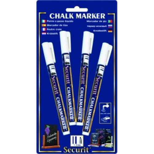 Set 4 markere creta mici albe 1-2mm [1]