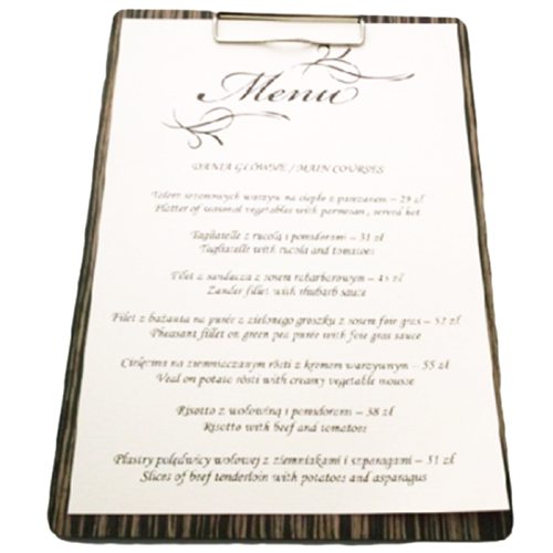 Clipboard din lemn cu texturi speciale meniu CL1-TS [2]