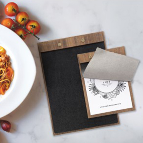 Clipboard lemn nuc + coperta piele [3]