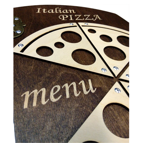 Coperta din lemn meniu PIZZA [2]
