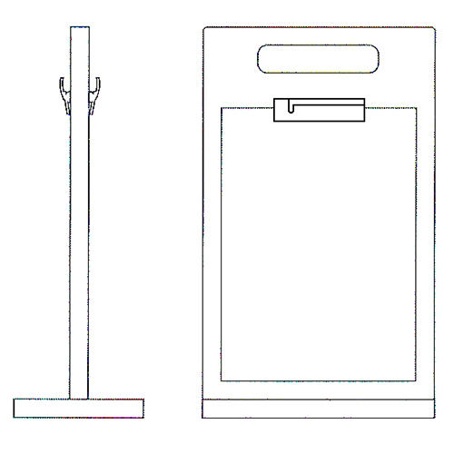 Display meniu Contactless A4 Wood + marker alb [7]