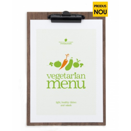 Clipboard meniu din lemn de nuc [2]