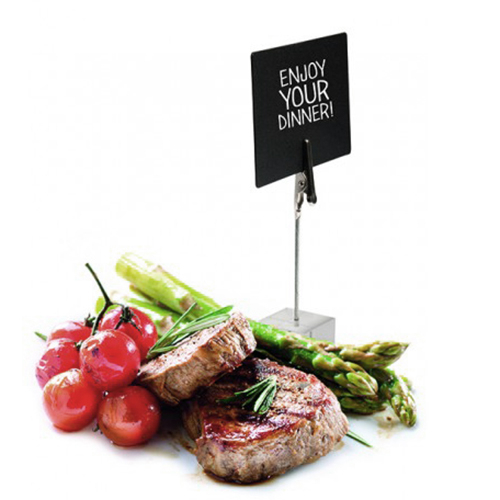 Set 6 suporti baza cub + picior inox pentru placute etichete [3]