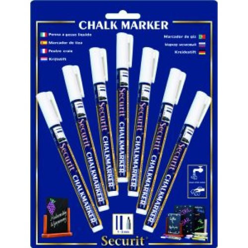 Set 7 markere creta mici albe 1-2mm [1]