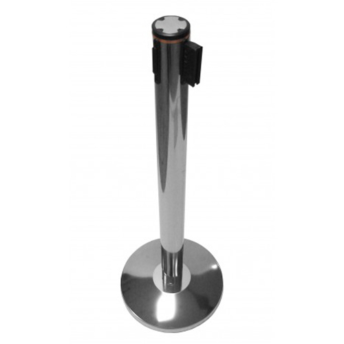 Set baza + stalp inox cu banda retractabila albastra [3]