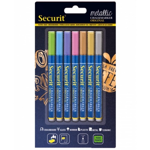 Set markere creta mici 8 culori metalice 1-2mm [1]
