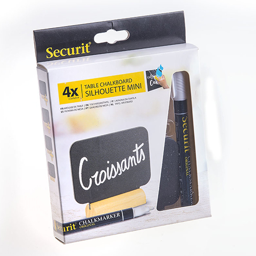 Set Silhouette Mini Table cu 4 tablite + marker alb [2]