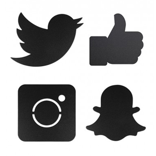 Set Wall Silhouette Social Media [1]