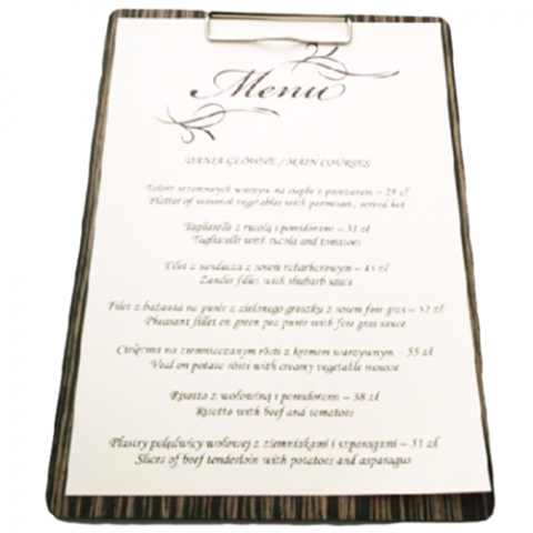 Clipboard din lemn cu texturi speciale meniu CL1-TS [1]