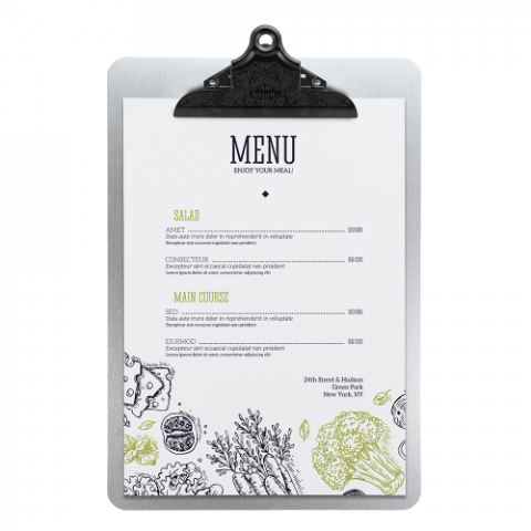 Meniuri Clipboard - Clipboard din metal