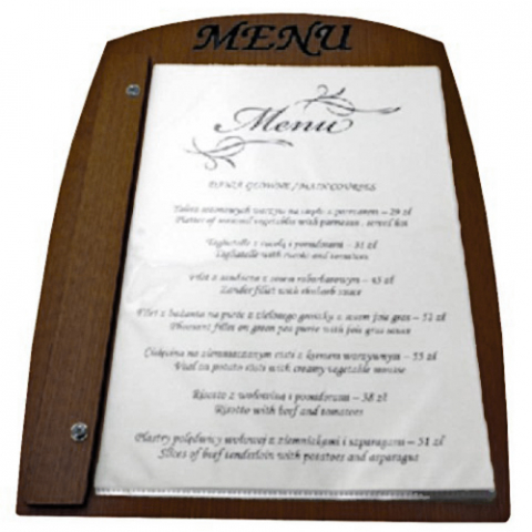 Meniuri Lemn & Lemn de nuc - Coperta din lemn meniu Barrel