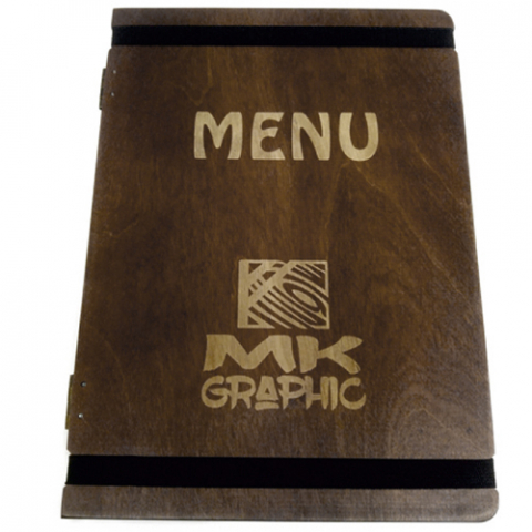 Meniuri Lemn & Lemn de nuc - Coperta din lemn meniu Diploma
