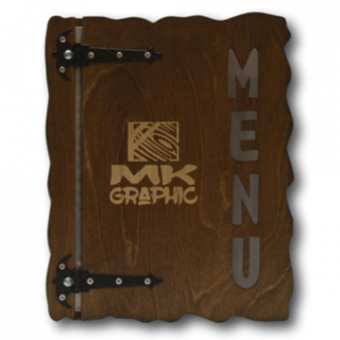 Meniuri Lemn & Lemn de nuc - Coperta din lemn meniu Jerky