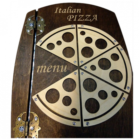 Coperta din lemn meniu PIZZA [0]