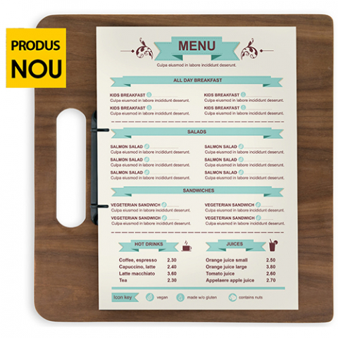 Coperta meniu Choping din lemn de nuc [0]