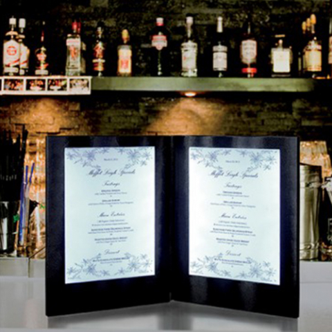 Meniuri iluminate cu LED - Coperta meniu iluminata LED