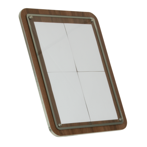 Display 4xA4 Glass Star din lemn [2]