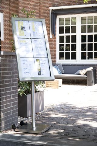 Sisteme & Suporturi prezentare meniu - Display 6xA4 iluminat LED si telecomanda