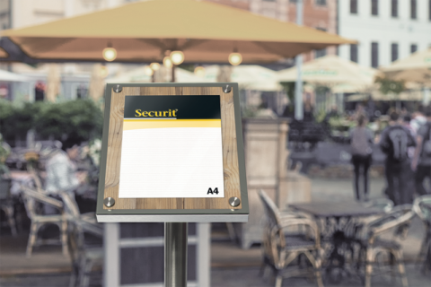 Glass Star - Display A4 Glass Star din lemn