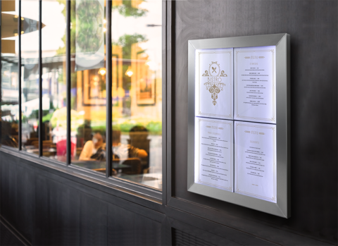 Classic - Display Classic 4xA4 iluminat LED