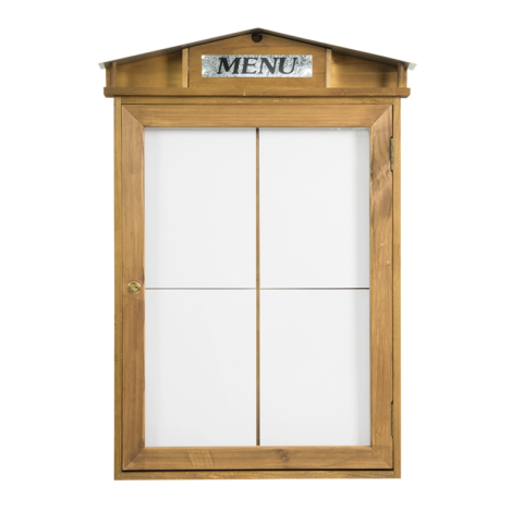 Display lemn 4xA4 Rustic iluminat LED [1]