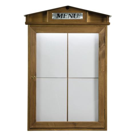 Display lemn 4xA4 Rustic iluminat LED [2]