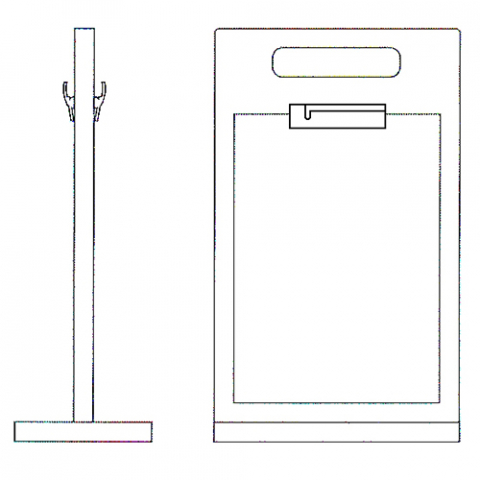 Display meniu Contactless A4 Wood + marker alb [6]