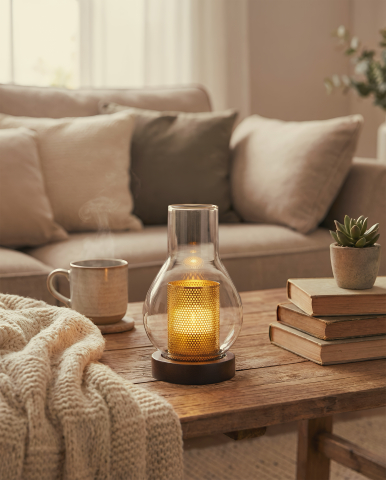 Lampi de masa - Glass Tealight Holder Lantern