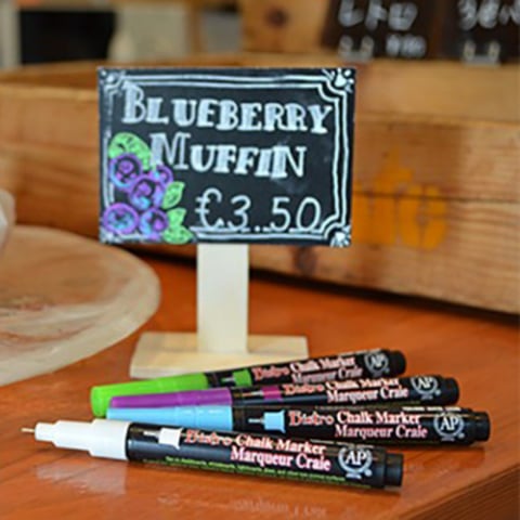 Marker extra fin cu creta UCHIDA alb [2]