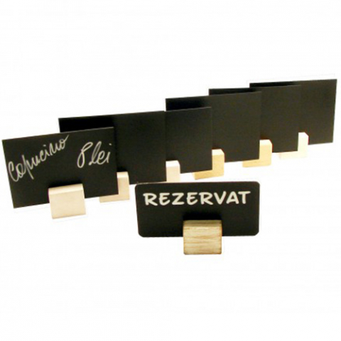 Set 10 bucati suporti din lemn pentru placute etichete [3]