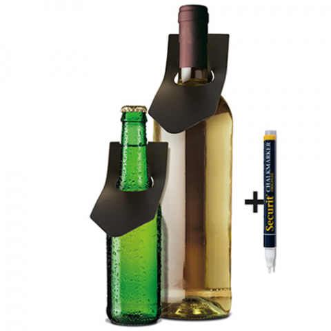 Etichete pret & Suporturi etichete - Set 10 etichete pentru sticle 16x6,5cm + marker