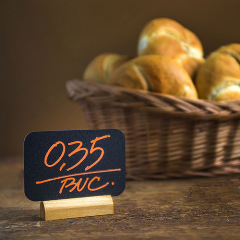 Set 4 etichete placute 7,5X9cm + marker + suport bagheta lemn [1]