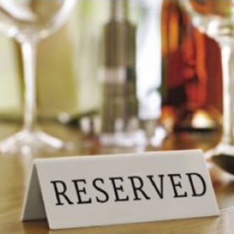 Sisteme de afisare pentru mese - Set 5 placute din plastic masa rezervata