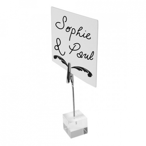 Etichete pret & Suporturi etichete - Set 6 suporti baza cub + picior inox pentru placute etichete