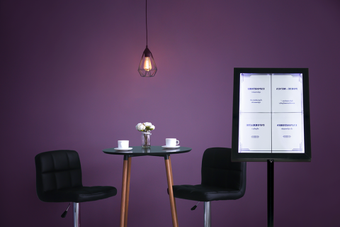 Sisteme & Suporturi prezentare meniu - Set Display Black Star 4xA4 iluminat LED