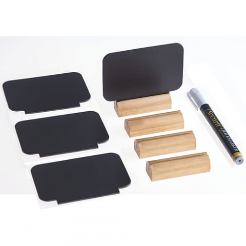 Sisteme de afisare pentru mese - Set Silhouette Mini Table cu 4 tablite + marker alb