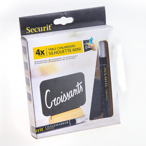 Set Silhouette Mini Table cu 4 tablite + marker alb [1]