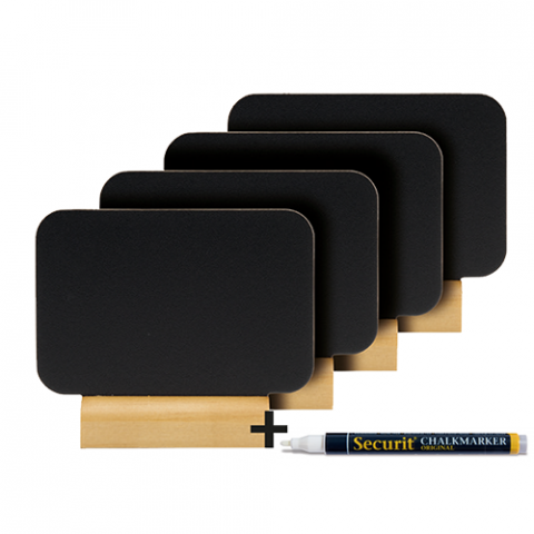 Set Silhouette Mini Table cu 4 tablite + marker alb [2]