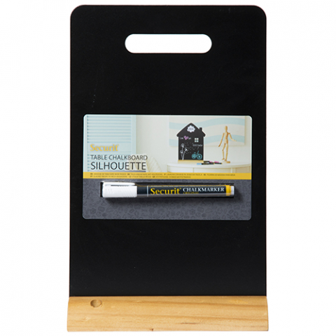 Sisteme de afisare pentru mese - Set tabla de masa Silhouette Carry + maker