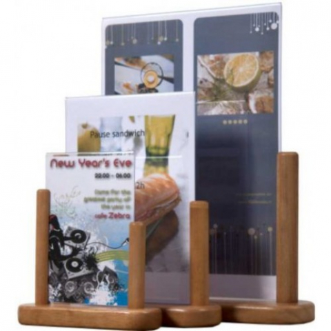 Sisteme de afisare pentru mese - Suport cu rama din lemn pentru poster