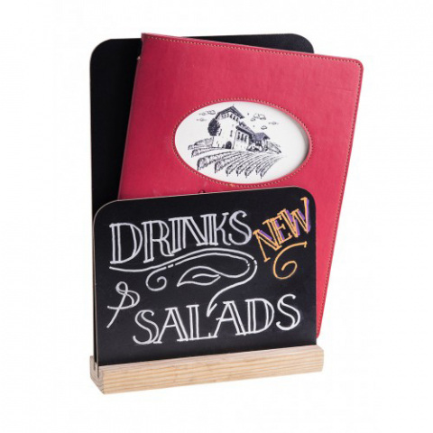 Tabla de masa pentru meniu - Tabla de masa Wood A4 + A5 + creta