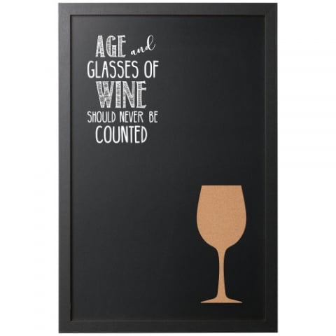 Tabla de perete - Tabla de scris Vino Combo Quote 40x60cm