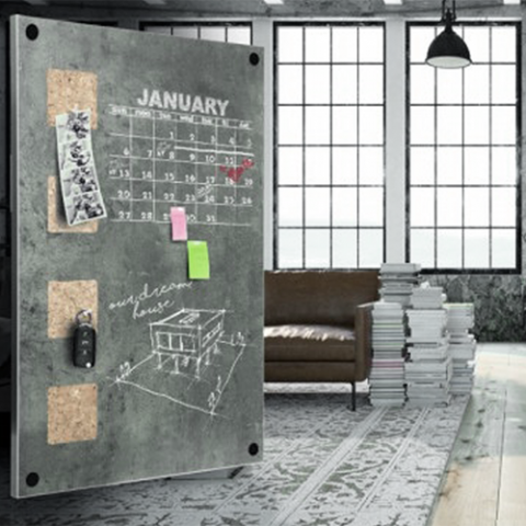 Tabla suprafata imitatie beton + bucati pluta + marker alb [2]