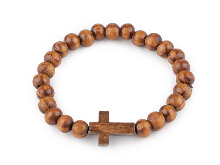 bratara din lemn unisex cu cruce [2]