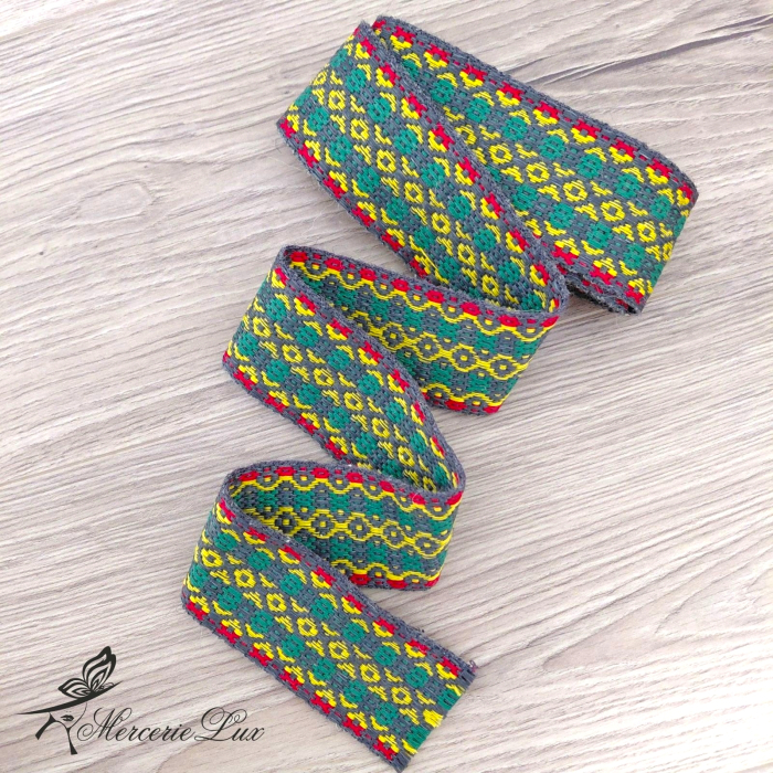 brau traditional gri/verde/galben/rosu 5cm [1]