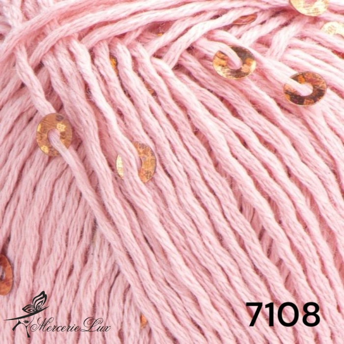 cotton gold paillettes yarnart fir tricotat cu paiete [2]